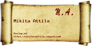 Mikita Attila névjegykártya